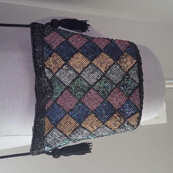 Vintage Henry Birks 90's Multicolour Beaded Evening Bag - Picture 5 of 12